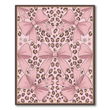 Pink Bow Leopard Area Rug