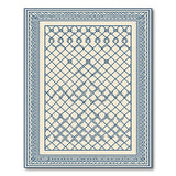 Geometric Modern Blue and Teal Navy Blue Geometric Trellis Area Rug