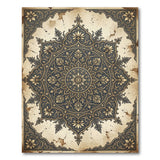 Ornate Navy Gold Persian Mandala Area Rug