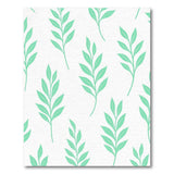 Floral Vintage Green Mint Green Leaf Pattern Area Rug