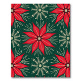 Poinsettia Snowflake Holiday Area Rug