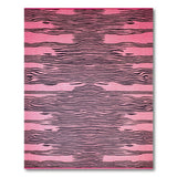 Bold Pink and Black Zebra Stripe Area Rug