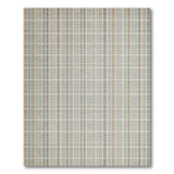 Beige Grey Plaid Woven Area Rug