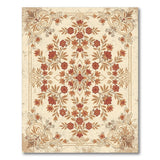 Vintage Floral Brown Tan Area Rug