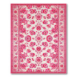 Pink Pink Floral Persian Area Rug