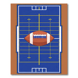 Kids Cartoon Football Field Area Rug