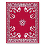 Bold Red Persian Medallion Area Rug