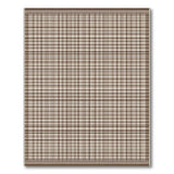 Classic Brown Tan Plaid Farmhouse Rug