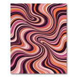 Vibrant Swirl Wave Abstract Area Rug