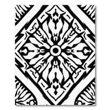 Bold Black White Geometric Diamond Area Rug