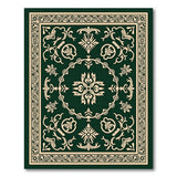 Ornate Emerald Green Persian Area Rug