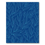ODIKA Washable Blue Botanical Leaf Area Rug - Non-Slip Low Pile