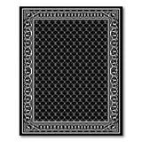 Black White Goat Head Geometric Area Rug