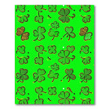 Playful Shamrock Clover Pattern Area Rug