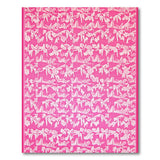 Vibrant Pink Bow Pattern Area Rug