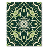 Emerald Green Floral Medallion Area Rug