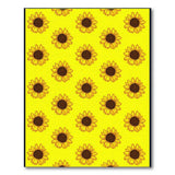 Yellow Vibrant Yellow Sunflower Pattern Area Rug