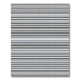 Abstract Black White Striped Geometric Rug
