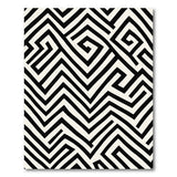 Bold Black White Geometric Maze Geometric Modern Area Rug