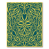 Teal Gold Ornate Persian-Style Area Rug