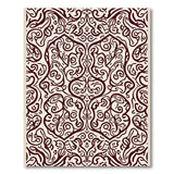 Intricate Maroon Floral Persian Area Rug