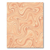Orange Marble Swirl Area Rug