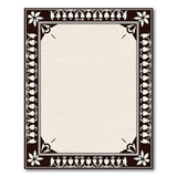 Beige and Neutral Vintage Floral Border Area Rug