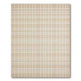 Beige White Grid Woven Area Rug
