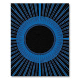 Bold Blue Sunburst Geometric Area Rug