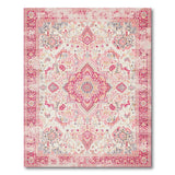Pink Pink Distressed Persian Area Rug