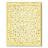 Floral Vintage Yellow Daisy Floral Area Rug