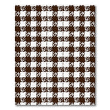 Brown White Gingham Checkered Area Rug