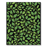 Green Leaf Dot Pattern Area Rug