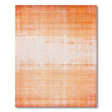 Distressed Orange Vintage Area Rug