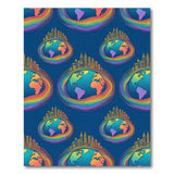 Rainbow Globe Earth Area Rug
