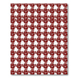 Red Winged Teapot Geometric Area Rug