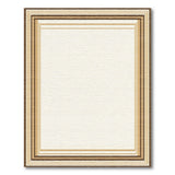 Brown Tan Multi-Layered Border Area Rug