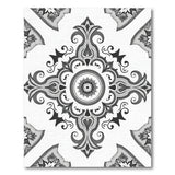 Black and White Medallion Ornate Black White Persian Medallion Rug