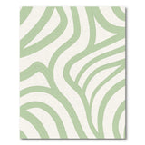 Abstract Area Abstract Green Wave Area Rug
