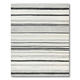 Black and White Black White Striped Geometric Area Rug