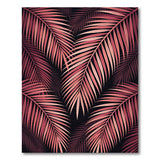 Pink Palm Frond Area Rug