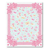 Whimsical Pink Bows Butterflies Area Rug