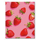 Fruit Pattern Strawberry Pink Fruit Pattern Area Rug