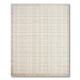 Beige Grid Woven Fringe Area Rug