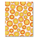 Vibrant Orange Slice Fruit Pattern Area Rug