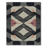 Bold Geometric Diamond Grey Area Rug