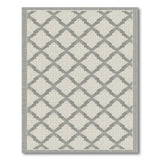 Grey Grey Trellis Geometric Area Rug