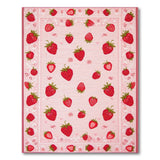 Playful Pink Strawberry Area Rug