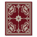Red Traditional Persian Elegant Red Persian Floral Medallion Rug