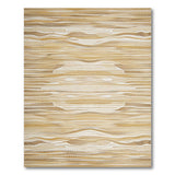 Beige Wavy Textured Stripe Area Rug